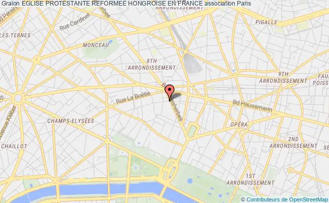 plan association Eglise Protestante Reformee Hongroise En France Paris