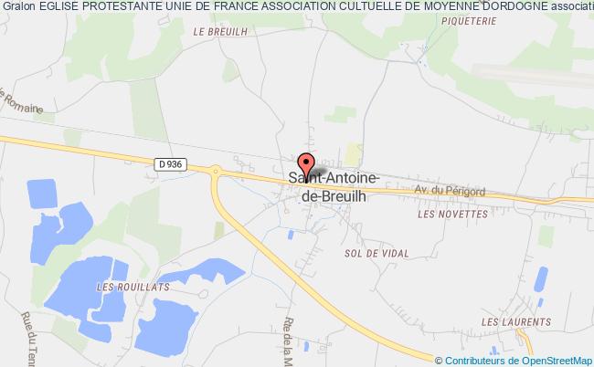 plan association Eglise Protestante Unie De France Association Cultuelle De Moyenne Dordogne Saint-Antoine-de-Breuilh