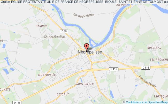 plan association Église Protestante Unie De France De NÈgrepelisse, Bioule, Saint Etienne De Tulmont Nègrepelisse