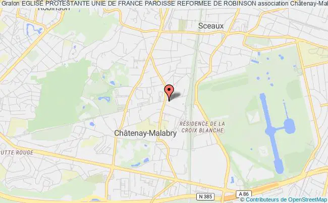 plan association Eglise Protestante Unie De France Paroisse Reformee De Robinson Châtenay-Malabry