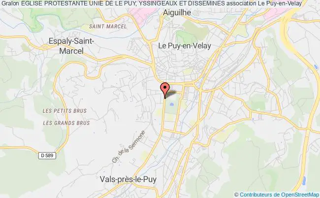 plan association Eglise Protestante Unie De Le Puy, Yssingeaux Et Dissemines Le Puy-en-Velay