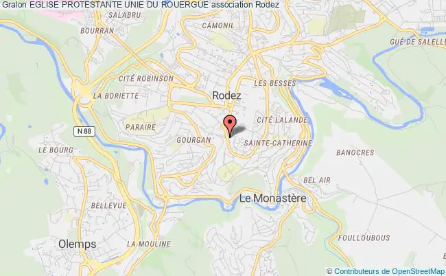 plan association Eglise Protestante Unie Du Rouergue Rodez