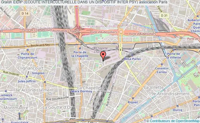 plan association Eidip (ecoute Interculturelle Dans Un Dispositif Inter Psy) Paris