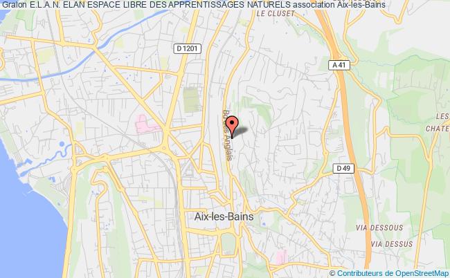 plan association E.l.a.n. Elan Espace Libre Des Apprentissages Naturels Aix-les-Bains
