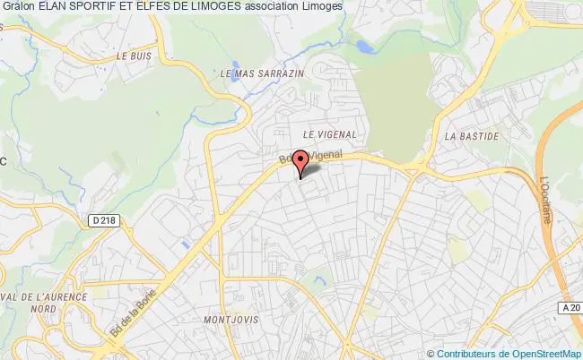 plan association Elan Sportif Et Elfes De Limoges Limoges