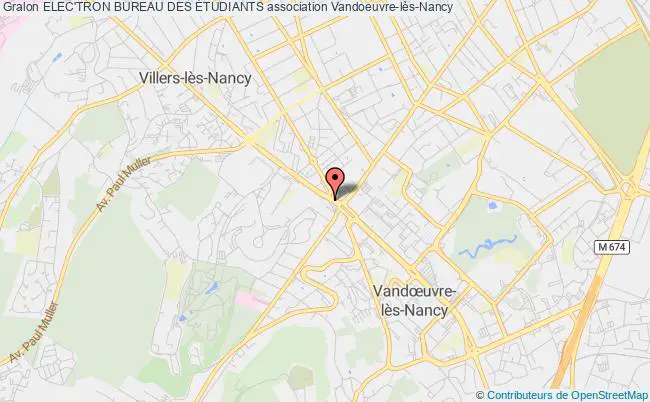 plan association Elec'tron Bureau Des Étudiants Vandoeuvre-lès-Nancy