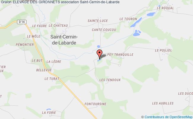 plan association Elevage Des Gironnets Saint-Cernin-de-Labarde