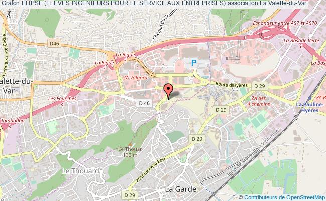 plan association Elipse (eleves Ingenieurs Pour Le Service Aux Entreprises) La    Valette-du-Var