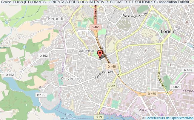 plan association Eliss (etudiants Lorientais Pour Des Initiatives Sociales Et Solidaires) Lorient
