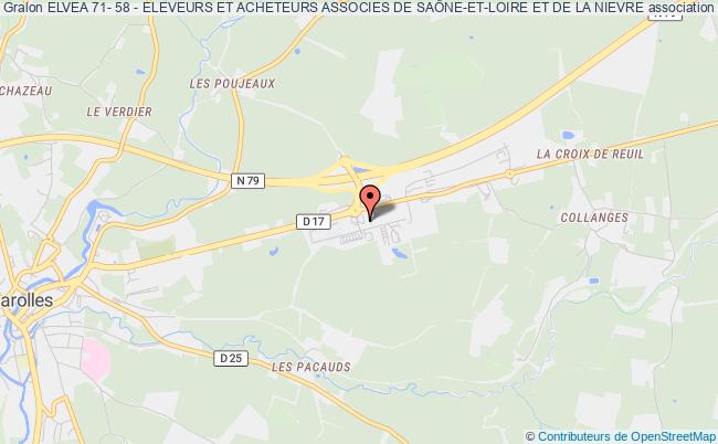 plan association Elvea 71- 58 - Eleveurs Et Acheteurs Associes De SaÔne-et-loire Et De La Nievre Charolles