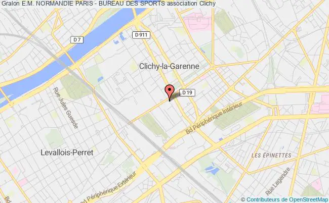 plan association E.m. Normandie Paris - Bureau Des Sports Clichy