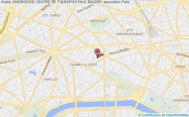 plan association Emergence Centre De Therapies Paul Baudry Paris