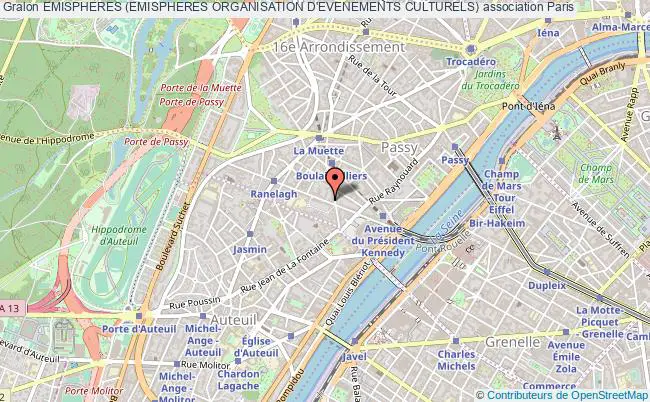 plan association Emispheres (emispheres Organisation D'evenements Culturels) Paris