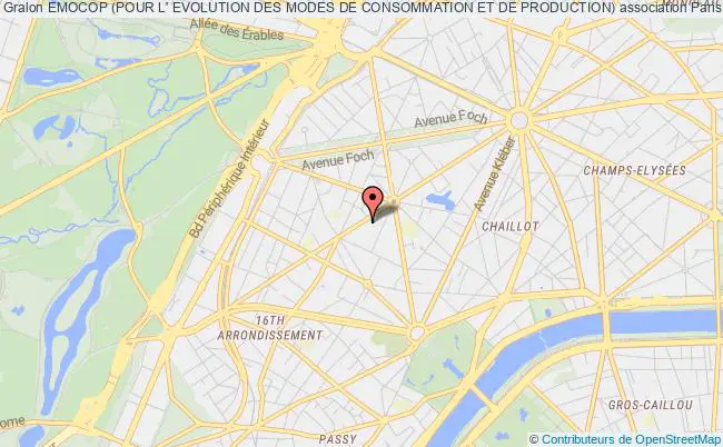 plan association Emocop (pour L' Evolution Des Modes De Consommation Et De Production) Paris 16e