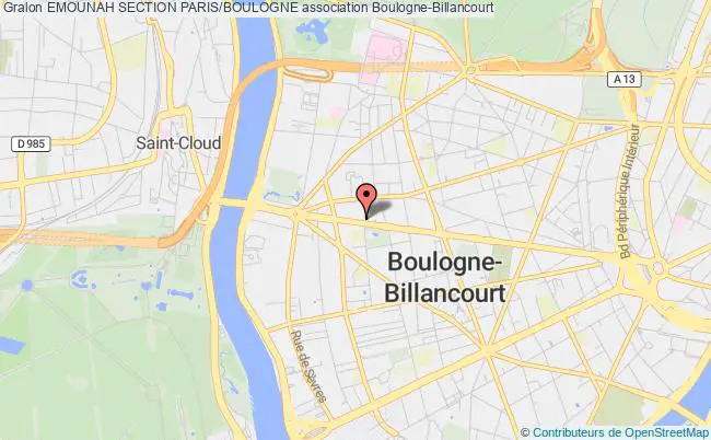 plan association Emounah Section Paris/boulogne Boulogne-Billancourt