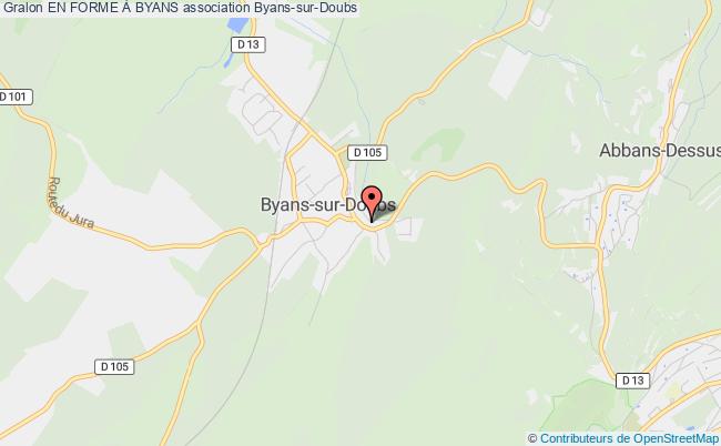 plan association En Forme À Byans Byans-sur-Doubs