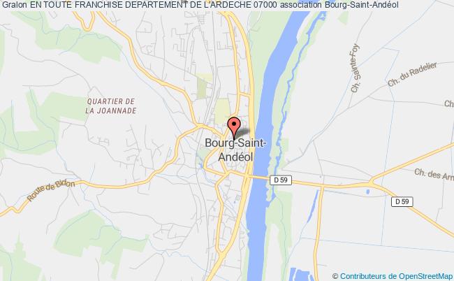 plan association En Toute Franchise Departement De L'ardeche 07000 Bourg-Saint-Andéol