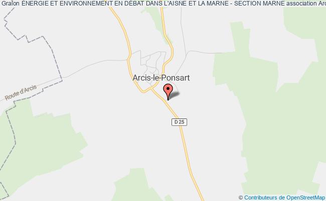 plan association Énergie Et Environnement En DÉbat Dans L'aisne Et La Marne - Section Marne Arcis-le-Ponsart