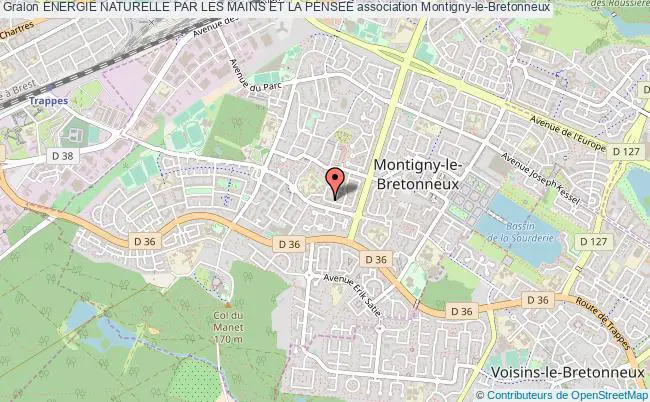 plan association Energie Naturelle Par Les Mains Et La Pensee Montigny-le-Bretonneux