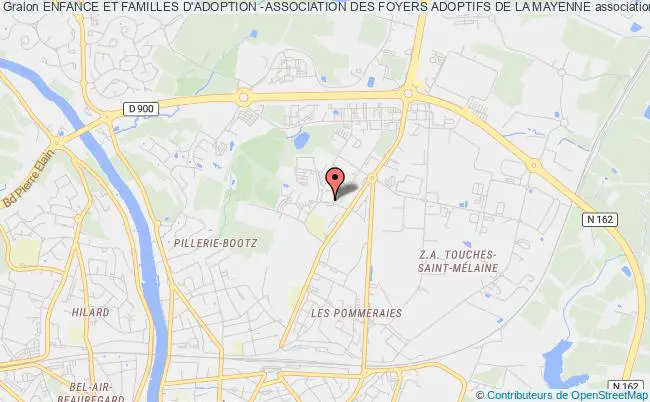plan association Enfance Et Familles D'adoption -association Des Foyers Adoptifs De La Mayenne Laval
