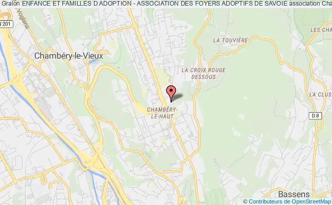 plan association Enfance Et Familles D Adoption - Association Des Foyers Adoptifs De Savoie Chambéry