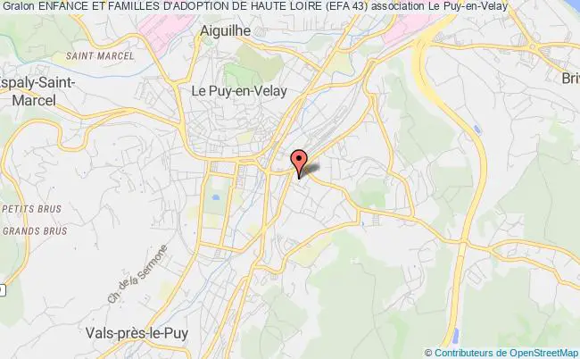 plan association Enfance Et Familles D'adoption De Haute Loire (efa 43) Le Puy-en-Velay