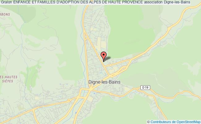 plan association Enfance Et Familles D'adoption Des Alpes De Haute Provence Digne-les-Bains