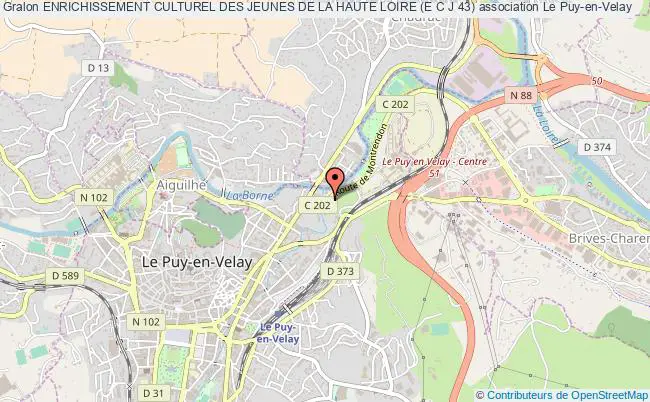 plan association Enrichissement Culturel Des Jeunes De La Haute Loire (e C J 43) Le Puy-en-Velay