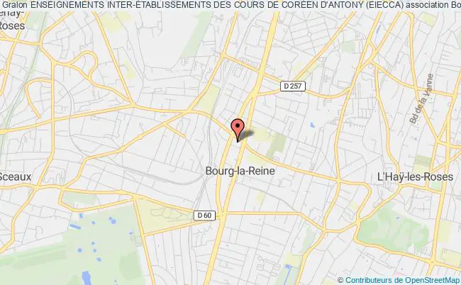plan association Enseignements Inter-Établissements Des Cours De CorÉen D'antony (eiecca) Bourg-la-Reine