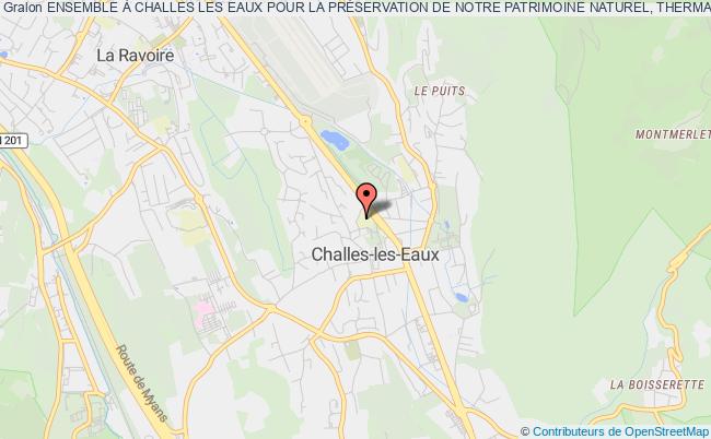 ENSEMBLE À CHALLES LES EAUX POUR LA PRÉSERVATION DE NOTRE PATRIMOINE NATUREL, THERMAL, ARCHITECTURAL ET VÉGÉTAL