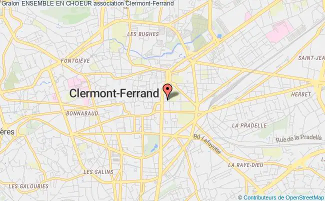 plan association Ensemble En Choeur Clermont-Ferrand