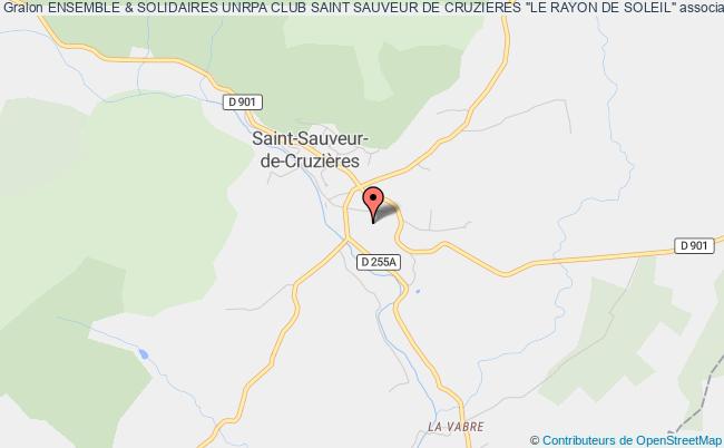 plan association Ensemble & Solidaires Unrpa Club Saint Sauveur De Cruzieres "le Rayon De Soleil" Saint-Sauveur-de-Cruzières