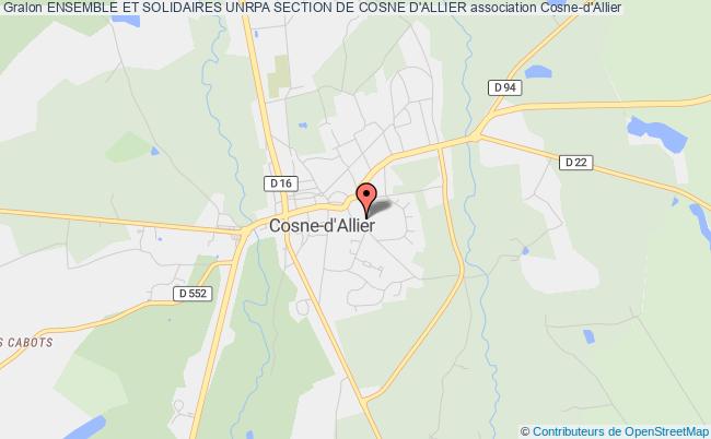 plan association Ensemble Et Solidaires Unrpa Section De Cosne D'allier Cosne-d'Allier