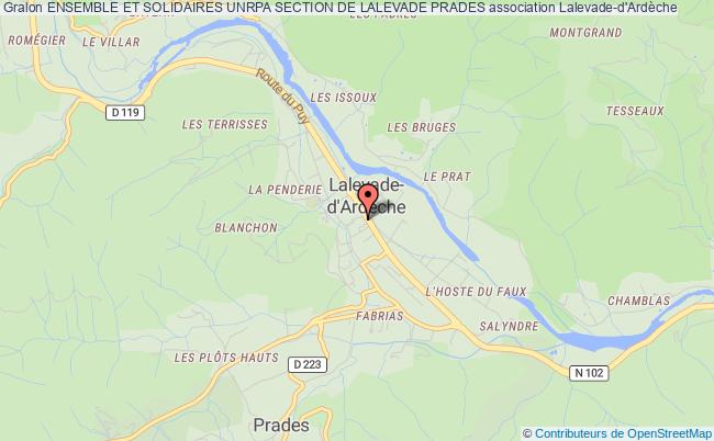 plan association Ensemble Et Solidaires Unrpa Section De Lalevade Prades Lalevade-d'Ardèche