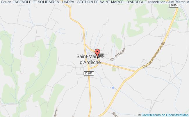 plan association Ensemble Et Solidaires - Unrpa - Section De Saint Marcel D'ardeche Saint-Marcel-d'Ardèche
