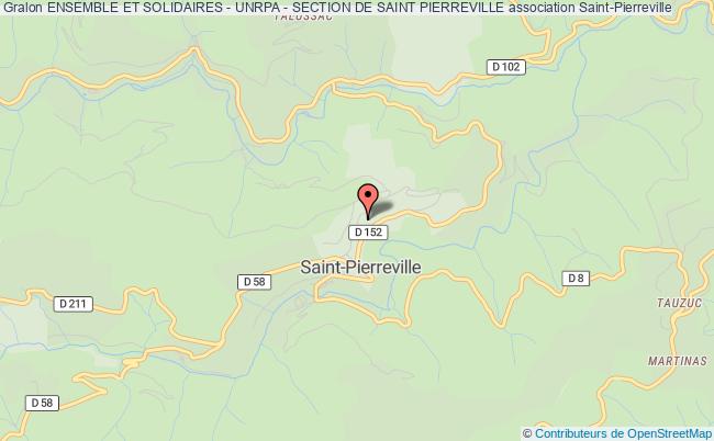 plan association Ensemble Et Solidaires - Unrpa - Section De Saint Pierreville Saint-Pierreville