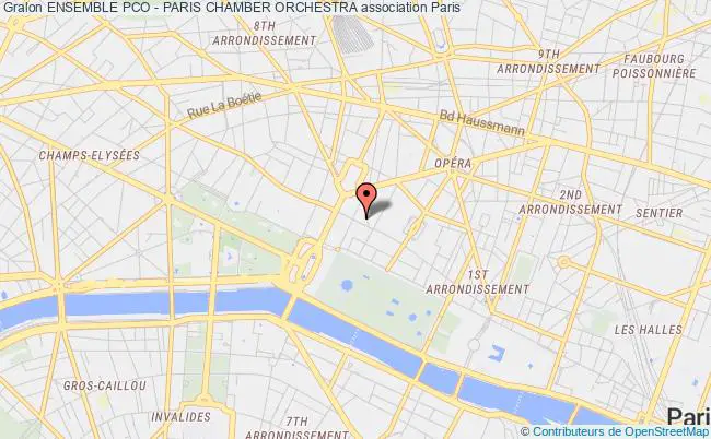 plan association Ensemble Pco - Paris Chamber Orchestra PARIS