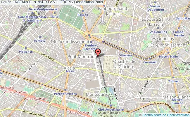 plan association Ensemble Penser La Ville (eplv) Paris 14e