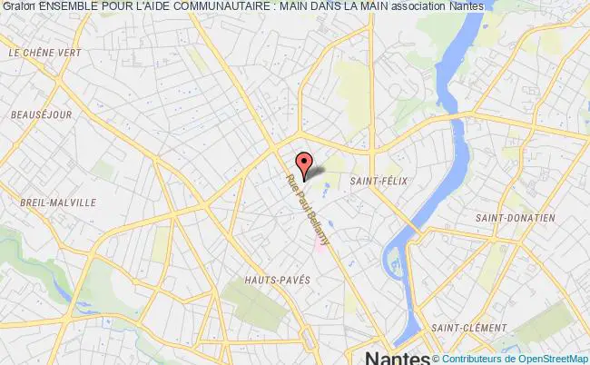 plan association Ensemble Pour L'aide Communautaire : Main Dans La Main Nantes