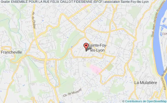 plan association Ensemble Pour La Rue FÉlix Caillot Fidesienne (efcf) Sainte-Foy-lès-Lyon