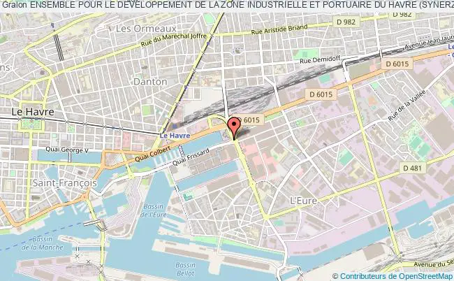plan association Ensemble Pour Le Developpement De La Zone Industrielle Et Portuaire Du Havre (synerzip-lh) Le    Havre Cédex