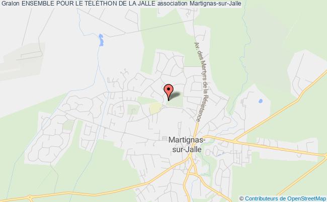 plan association Ensemble Pour Le TÉlÉthon De La Jalle Martignas-sur-Jalle
