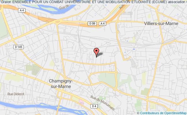 plan association Ensemble Pour Un Combat Universitaire Et Une Mobilisation Etudiante (ecume) PARIS