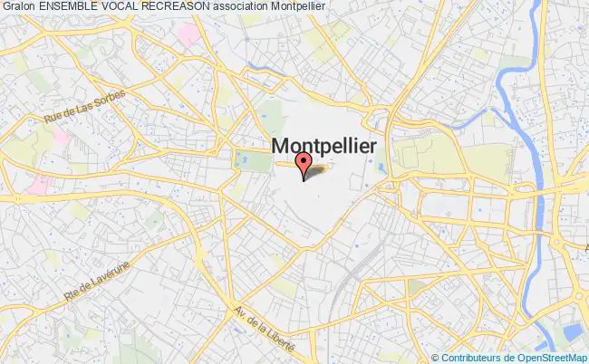 plan association Ensemble Vocal Recreason Montpellier