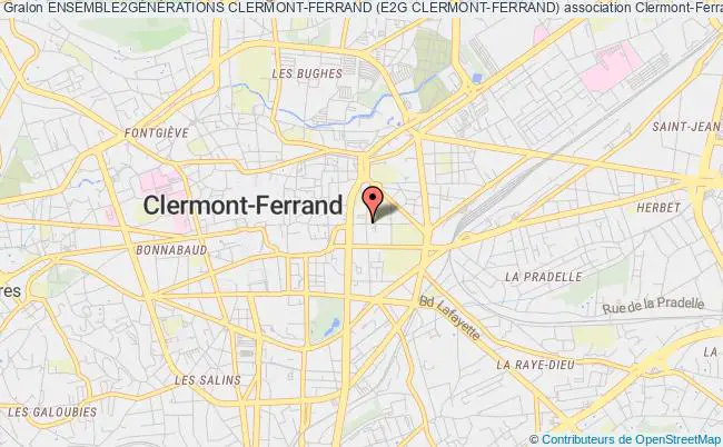 plan association Ensemble2gÉnÉrations Clermont-ferrand (e2g Clermont-ferrand) Clermont-Ferrand