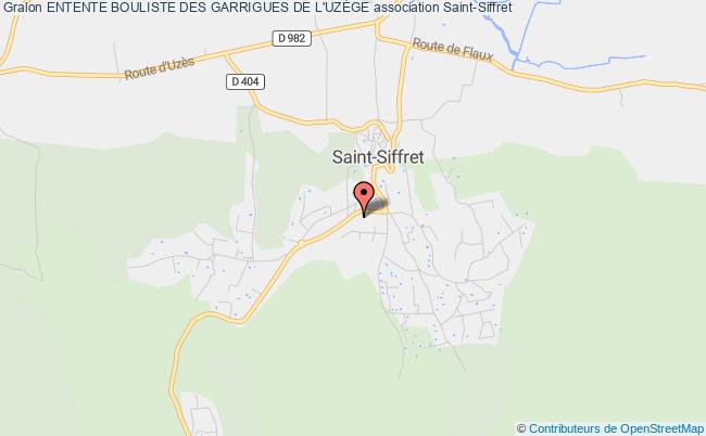 plan association Entente Bouliste Des Garrigues De L'uzÈge Saint-Siffret