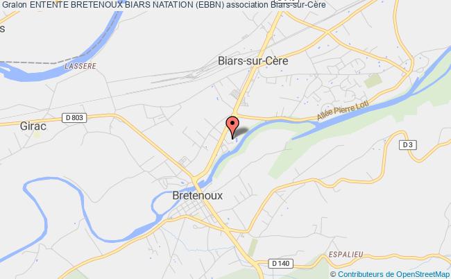 plan association Entente Bretenoux Biars Natation (ebbn) Biars-sur-Cère