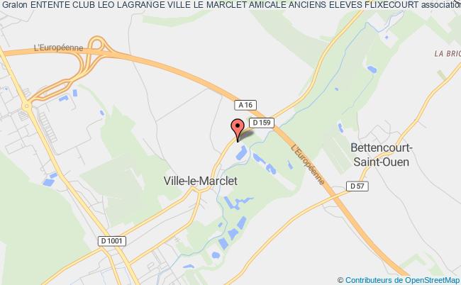 plan association Entente Club Leo Lagrange Ville Le Marclet Amicale Anciens Eleves Flixecourt Ville-le-Marclet
