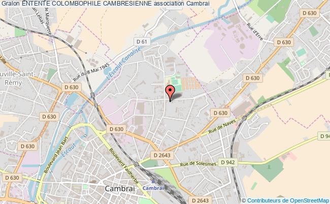 plan association Entente Colombophile Cambresienne Cambrai