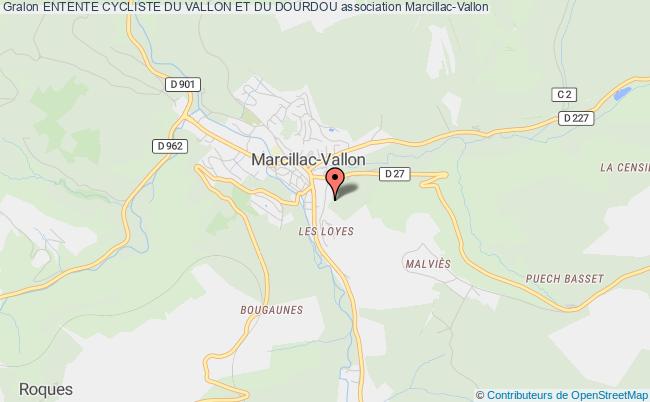 plan association Entente Cycliste Du Vallon Et Du Dourdou Marcillac-Vallon